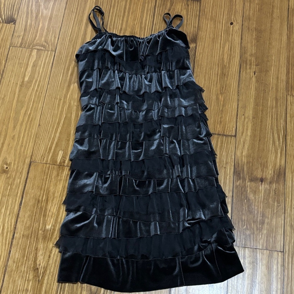 Bailey 44 Bohemian Rhapsody Velvet Strappy Tiered Layered Dress Size Medium